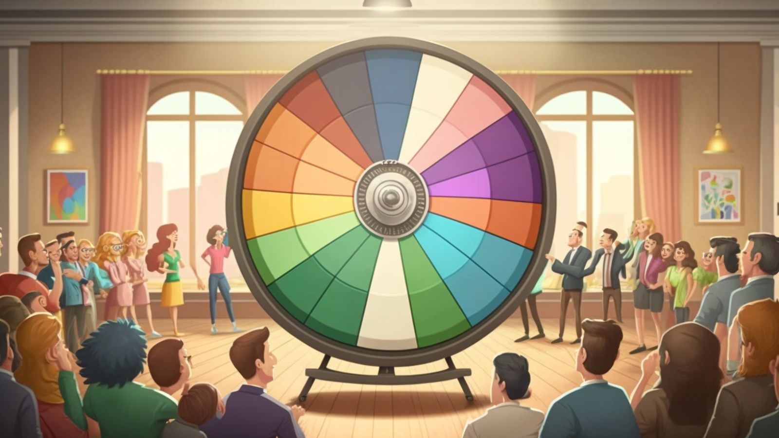 Spin a wheel to choose survey, sweepstakes, and other winners